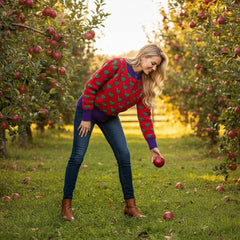 3D Heart Knit Cardigan – Cute Button-Up Sweater