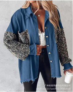 Contrast Sequin Shirt