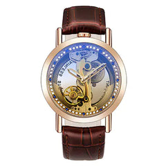 Trendy Men's Hollow Automatic Mechanical Watch