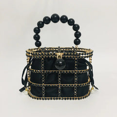 Elegant Pearl & Gold Evening Clutches – Wedding & Party Handbags