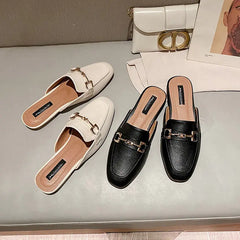 Backless Slippers Flat Sandals