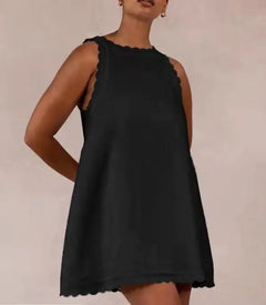 Ruffled Cotton-Hemp Summer Dress – Light, Feminine & Breezy