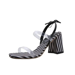 Square Toe Chunky Heel Sandals