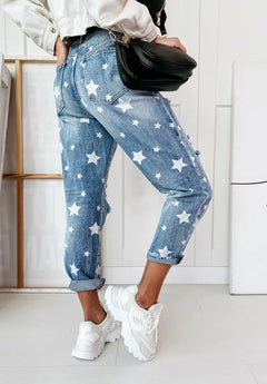 Casual Trendy Distressed Women's Jeans