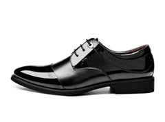 Men's Leather Dress Shoes - Stylish Lace-Up Formal Footwear