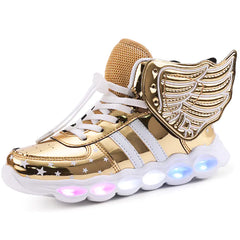 Glitter Sneakers with Rechargeable Wings