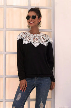 Lace Collar Sweater