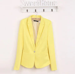 Candy Color Blazer – Women’s Lapel Suit Jacket