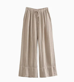 Linen Top with Wide-Leg Pants