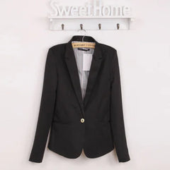 Candy Color Blazer – Women’s Lapel Suit Jacket